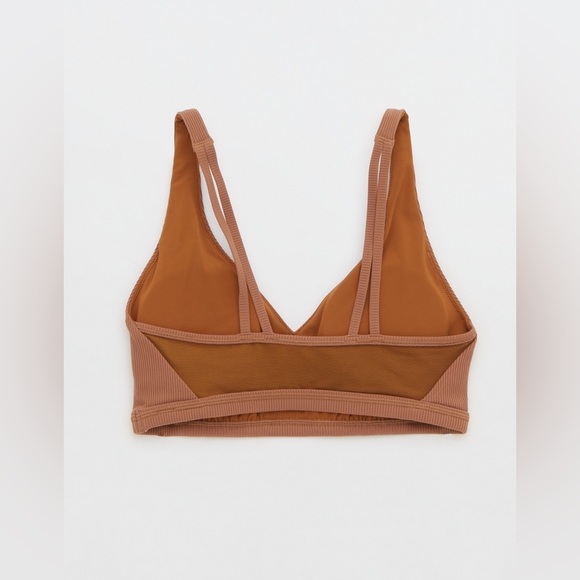 OFFLINE BY AERIE RIBBED PLUNGE SPORTS BRA NWT - Picture 3 of 3